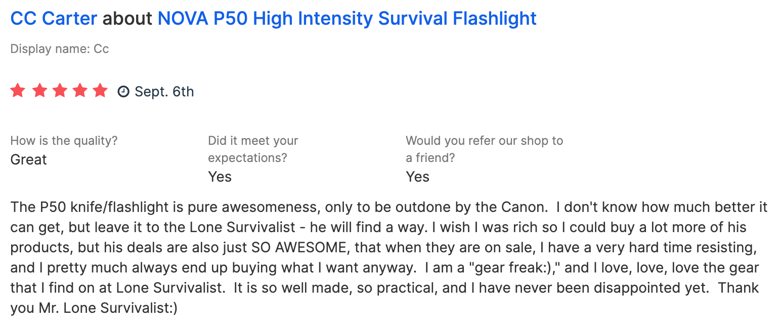 Nova Knife 1 Time Offer